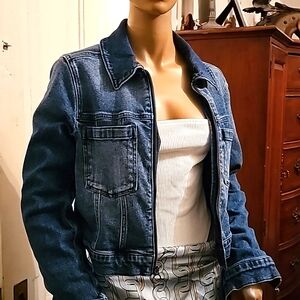 Denim Zip front Jacket